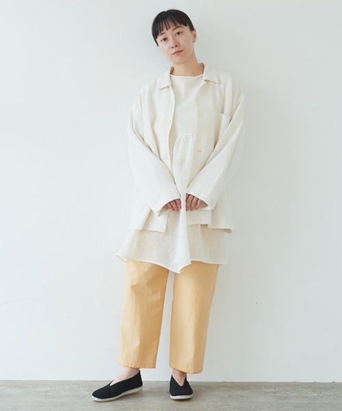 yuni（ユニ ）の「ワッシャー コットンナイロン イージーパンツ