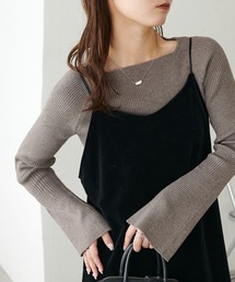 DISCOAT（ディスコート）の「【新色追加！/WEB限定】リブスクエアネックプルオーバー（ニット/セーター）」