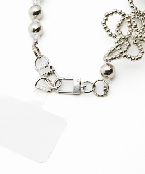 Casselini(キャセリーニ)の「【Casselini】フラワービーズハンドスマホストラップ 242-110804(スマホケース/カバー・レディース・ピンク/シルバー/ホワイト/ブラック・FREE)」の12枚目の写真