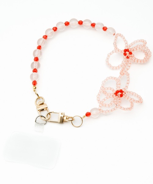 Casselini(キャセリーニ)の「【Casselini】フラワービーズハンドスマホストラップ 242-110804(スマホケース/カバー・レディース・ピンク/シルバー/ホワイト/ブラック・FREE)」の6枚目の写真