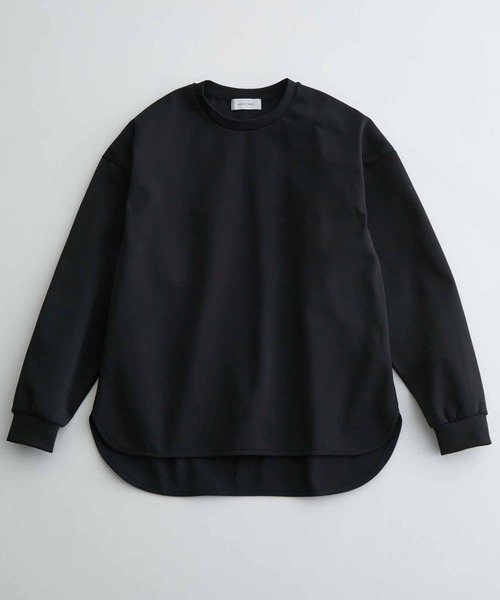 ADAM ET ROPE'(アダムエロペ)の「ポンチ ドロップショルダー キックバック ロングスリーブTee / 高機能ストレッチ / ロングシーズン着用可能(Tシャツ/カットソー・メンズ・ブラック/グレー/オフホワイト/グリーン系その他3・L/M)」の2枚目の写真