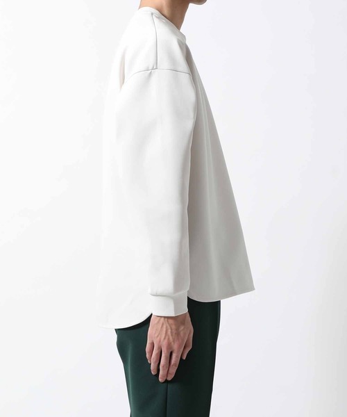 ADAM ET ROPE'(アダムエロペ)の「ポンチ ドロップショルダー キックバック ロングスリーブTee / 高機能ストレッチ / ロングシーズン着用可能(Tシャツ/カットソー・メンズ・ブラック/グレー/オフホワイト/グリーン系その他3・L/M)」の10枚目の写真