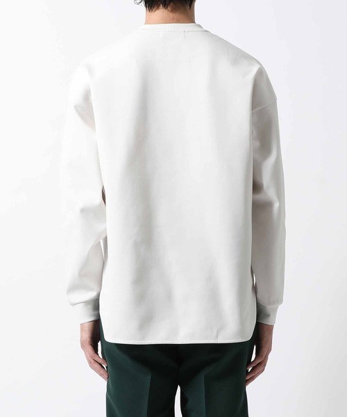 ADAM ET ROPE'(アダムエロペ)の「ポンチ ドロップショルダー キックバック ロングスリーブTee / 高機能ストレッチ / ロングシーズン着用可能(Tシャツ/カットソー・メンズ・ブラック/グレー/オフホワイト/グリーン系その他3・L/M)」の8枚目の写真