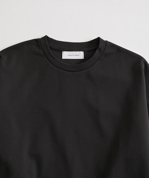 ADAM ET ROPE'(アダムエロペ)の「ポンチ ドロップショルダー キックバック ロングスリーブTee / 高機能ストレッチ / ロングシーズン着用可能(Tシャツ/カットソー・メンズ・ブラック/グレー/オフホワイト/グリーン系その他3・L/M)」の7枚目の写真