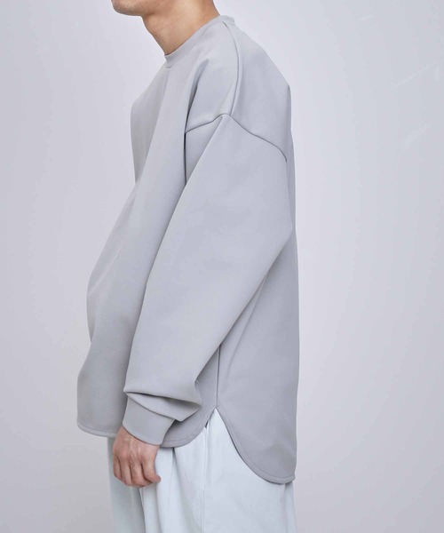 ADAM ET ROPE'(アダムエロペ)の「ポンチ ドロップショルダー キックバック ロングスリーブTee / 高機能ストレッチ / ロングシーズン着用可能(Tシャツ/カットソー・メンズ・ブラック/グレー/オフホワイト/グリーン系その他3・L/M)」の18枚目の写真