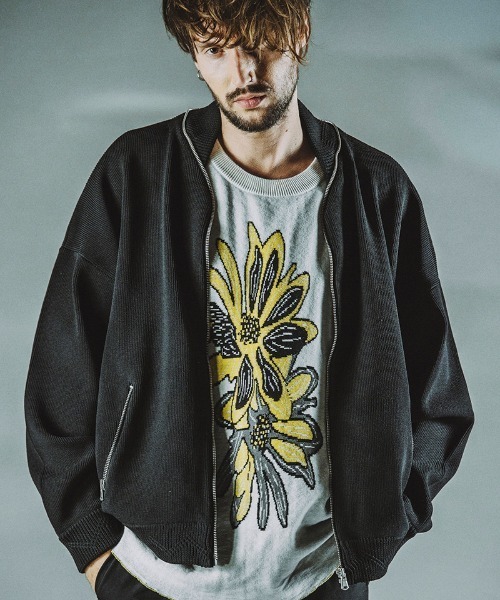 NO ID.（ノーアイディ）の「mj9773- ZIPﾆｯﾄ MA-1BLZ ＭＡ-１ブルゾン（MA-1・メンズ・ブラック/カーキ/ネイビー・ONE SIZE）」の2枚目の写真