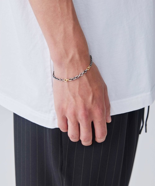 Iroquois（イロコイ）の「IROQUOIS イロコイ / INTERWOVEN BRACELET シルバー925チェーンブレスレット / 876102（ブレスレット・メンズ・アンティークシルバー・FREE）」の3枚目の写真