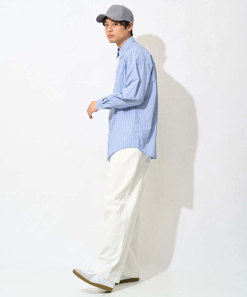 a.v.v(アーヴェヴェ)の「【トレンド】タックテーパードワイドデニムパンツ(セットアップ可)(デニムパンツ・メンズ・ホワイト/ブルー・48/46)」の21枚目の写真