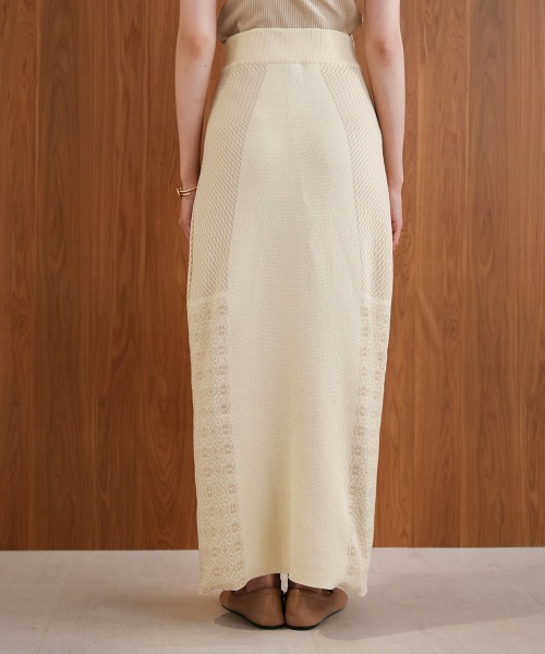 ニットとスカート 透かし編みニットスカート（スカート）｜antiqua（アンティカ