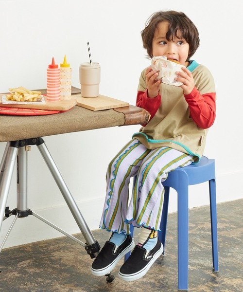 Life Support Products(ライフサポートプロダクツ)の「【防汚加工】ラウンドロンティー(80~150cm)(Tシャツ/カットソー・キッズ・エメラルド/オフホワイト/グレー/ピンク/ベージュ系その他/ホワイト系その他/チャコール/グリーン系その他・80/90/95/100/110/120/130/140/150)」の5枚目の写真