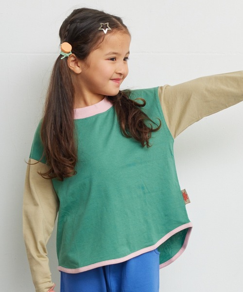 Life Support Products(ライフサポートプロダクツ)の「【防汚加工】ラウンドロンティー(80~150cm)(Tシャツ/カットソー・キッズ・エメラルド/オフホワイト/グレー/ピンク/ベージュ系その他/ホワイト系その他/チャコール/グリーン系その他・80/90/95/100/110/120/130/140/150)」の7枚目の写真