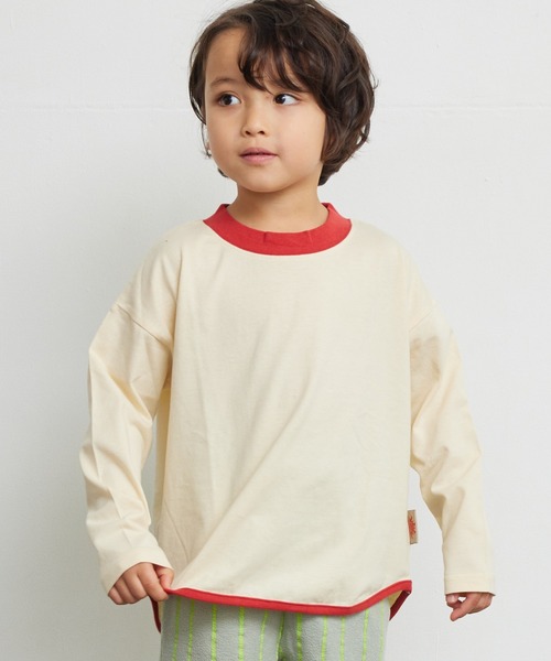 Life Support Products(ライフサポートプロダクツ)の「【防汚加工】ラウンドロンティー(80~150cm)(Tシャツ/カットソー・キッズ・エメラルド/オフホワイト/グレー/ピンク/ベージュ系その他/ホワイト系その他/チャコール/グリーン系その他・80/90/95/100/110/120/130/140/150)」の1枚目の写真