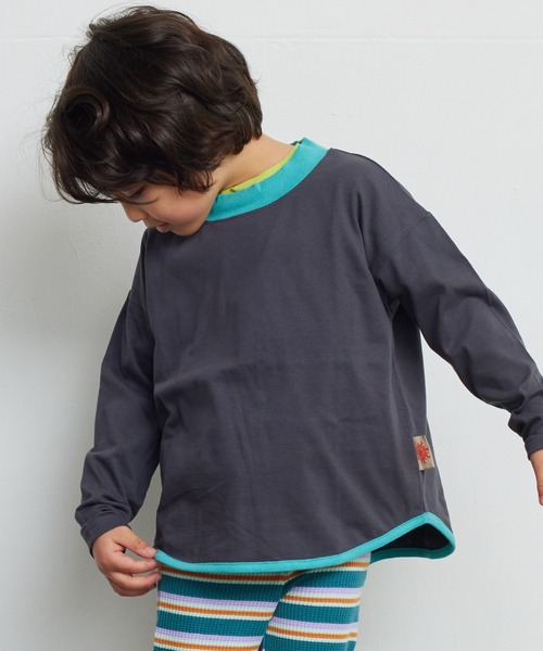 Life Support Products(ライフサポートプロダクツ)の「【防汚加工】ラウンドロンティー(80~150cm)(Tシャツ/カットソー・キッズ・エメラルド/オフホワイト/グレー/ピンク/ベージュ系その他/ホワイト系その他/チャコール/グリーン系その他・80/90/95/100/110/120/130/140/150)」の4枚目の写真