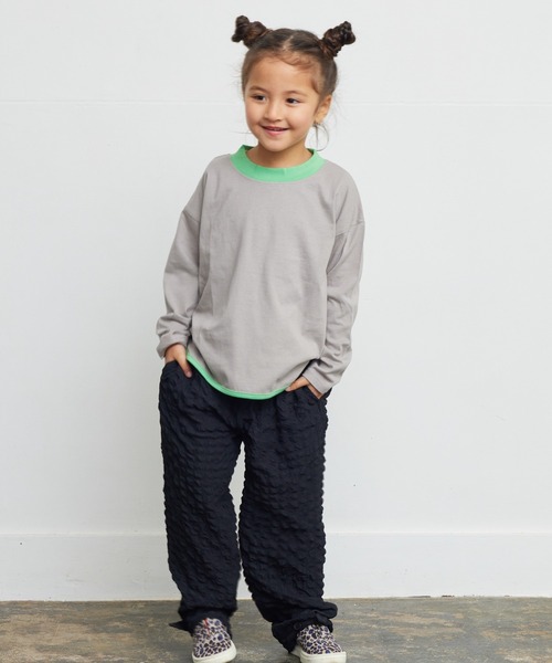 Life Support Products(ライフサポートプロダクツ)の「【防汚加工】ラウンドロンティー(80~150cm)(Tシャツ/カットソー・キッズ・エメラルド/オフホワイト/グレー/ピンク/ベージュ系その他/ホワイト系その他/チャコール/グリーン系その他・80/90/95/100/110/120/130/140/150)」の14枚目の写真