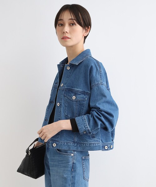 INDIVI（インディヴィ）の「◆【トレンド！／ストレッチ／SETUP可能】ベーシックデニムジャケット（デニムジャケット・レディース・ブルー・03/05/13/15 /19/36/38/40）」の3枚目の写真