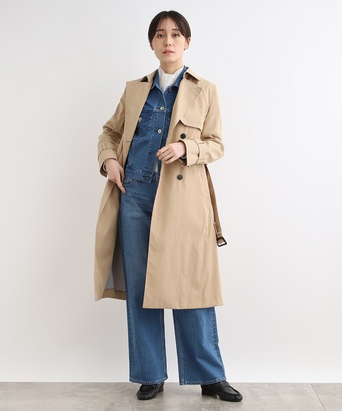 INDIVI 日本製 高級コットン100%ユニセックス デニムジャケット セール】【トレンド！／ストレッチ／SETUP可能】ベーシック