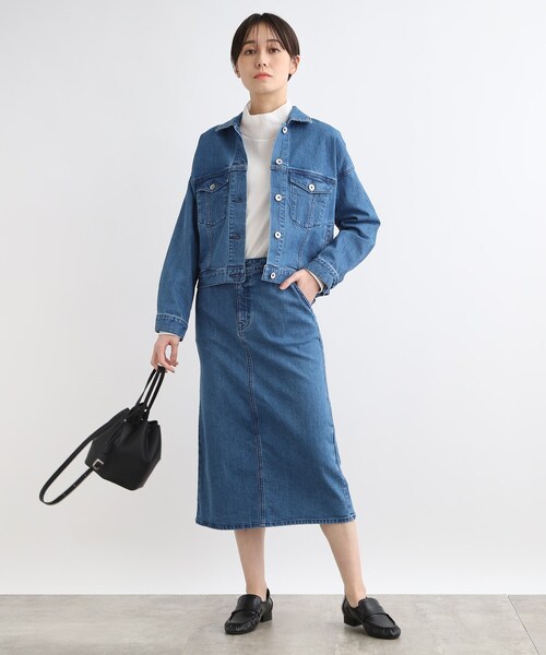INDIVI（インディヴィ）の「◆【トレンド！／ストレッチ／SETUP可能】ベーシックデニムジャケット（デニムジャケット・レディース・ブルー・03/05/13/15 /19/36/38/40）」の6枚目の写真