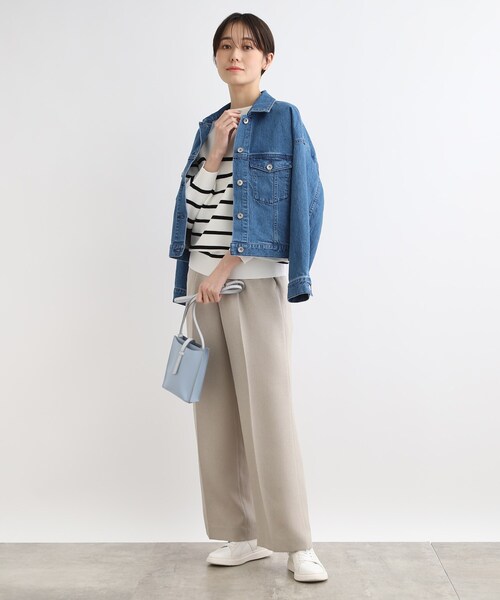 INDIVI（インディヴィ）の「◆【トレンド！／ストレッチ／SETUP可能】ベーシックデニムジャケット（デニムジャケット・レディース・ブルー・03/05/13/15 /19/36/38/40）」の7枚目の写真