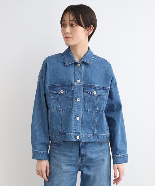 スペイン発送 MANGO ポケット付きデニムジャケット 上品シンプル ベジタブルダイバイカージャケット M8385 ．000