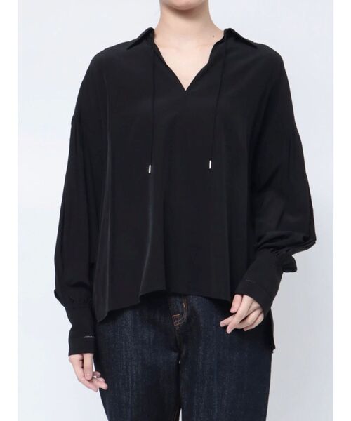 LAGUNAMOON（ラグナムーン）の「ボリュームスリーブスキッパーシャツ（シャツ/ブラウス・レディース・ホワイト/ブラック/ベージュ・FREE）」の16枚目の写真