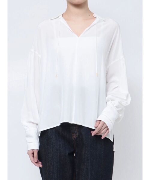 LAGUNAMOON（ラグナムーン）の「ボリュームスリーブスキッパーシャツ（シャツ/ブラウス・レディース・ホワイト/ブラック/ベージュ・FREE）」の18枚目の写真