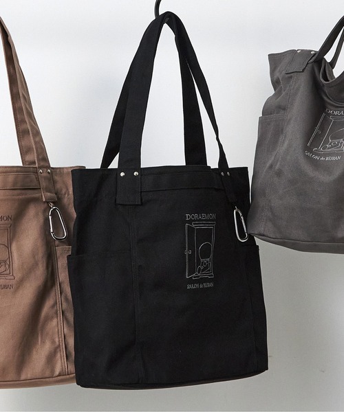 SALON de RUBAN（サロンドルヴァン）の「【SALON de RUBAN / サロン ド ルヴァン】 ドラえもん トートバッグ（トートバッグ・レディース・カーキ/アイボリー/グレー/ブルー/ブラック/グレイッシュベージュ/ダークグレー/グリーン/オレンジ系その他・FREE）」の3枚目の写真