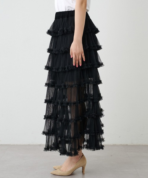 Whim Gazette（ウィムガゼット）の「チュールフリルスカート（スカート