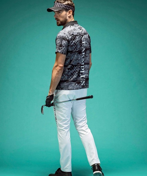 LUXEAKMPLUS / 24SS バックロゴ ベンチレーション ポロシャツ LUXEAKMPLUS(リュクスエイケイエムプラス)ゴルフ バックロゴ