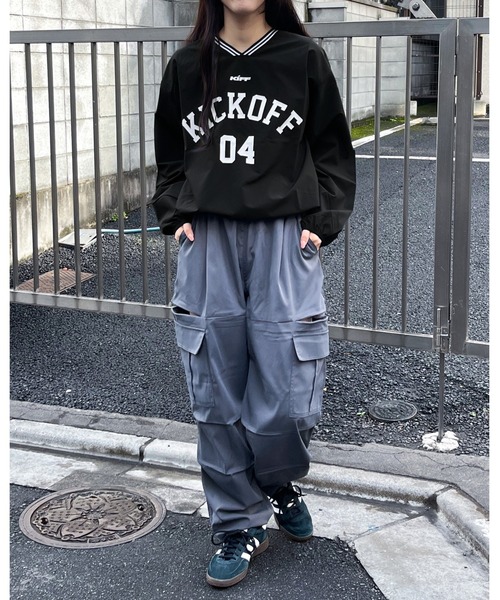 NASTY KICK(ナスティーキック)の「【UNISEX】NASTYKICK/Kick Off Vネックプルオーバ 2112937(Tシャツ/カットソー・レディース・ブラック/カーキ・MEDIUM/LARGE)」の20枚目の写真