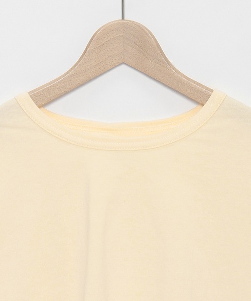 petit main LIEN（プティマインリアン）の「【LADIES】チョーカーつきクロップドT（Tシャツ/カットソー・レディース・チャコール/オフホワイト/レモンイエロー・FREE）」の9枚目の写真
