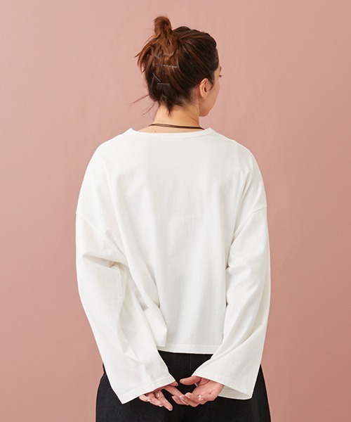petit main LIEN（プティマインリアン）の「【LADIES】チョーカーつきクロップドT（Tシャツ/カットソー・レディース・チャコール/オフホワイト/レモンイエロー・FREE）」の14枚目の写真