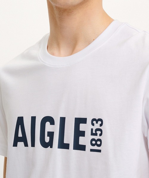 AIGLE(エーグル)の「吸水速乾 抗菌防臭 プリント半袖Tシャツ RP(Tシャツ/カットソー・メンズ・ブラック/ホワイト/ネイビー・L/M/XL/XS/S)」の8枚目の写真