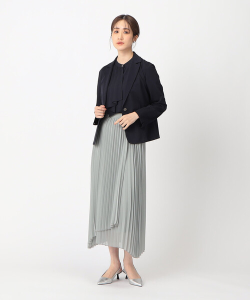 COMME CA ISM(コムサイズム)の「ボウタイ風 半袖ブラウス(シャツ/ブラウス・レディース・オフホワイト/ベージュ/ネイビー・LARGE/MEDIUM)」の9枚目の写真