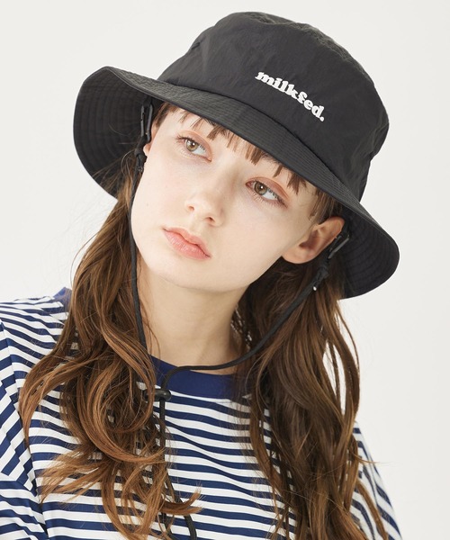 MILKFED.(ミルクフェド)の「COOPER LOGO BUCKET HAT(ハット・レディース・ピンク/ベージュ/ブラック・ONE SIZE)」の5枚目の写真