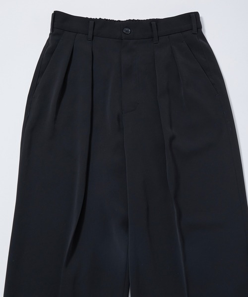 JUNRED（ジュンレッド）の「セットアップ対応 / ドレープダブルクロスワイドストレートパンツ（スラックス・メンズ・グリーン系その他2/ミント/ブラック・M/S/L）」の22枚目の写真