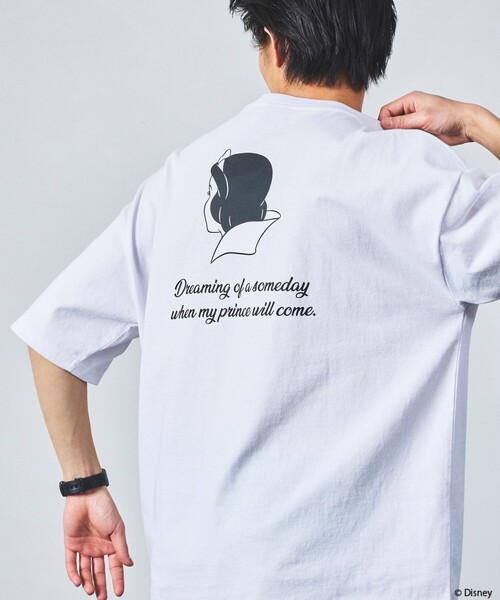 FREAK'S STORE（フリークスストア）の「限定展開/DISNEY ディズニー 白雪姫/別注 バックプリント クルーネックTシャツ（Tシャツ/カットソー・メンズ・ネイビー/ブラック/ホワイト・LARGE/MEDIUM/SMALL）」の15枚目の写真