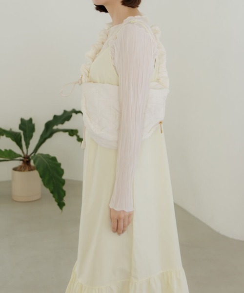 flower（フラワー）の「サニーキャミワンピース（ワンピース・レディース・イエロー/ホワイト・FREE）」の7枚目の写真