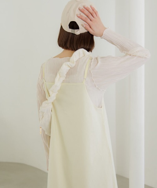 flower（フラワー）の「サニーキャミワンピース（ワンピース・レディース・イエロー/ホワイト・FREE）」の8枚目の写真