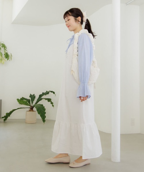 flower（フラワー）の「サニーキャミワンピース（ワンピース・レディース・イエロー/ホワイト・FREE）」の13枚目の写真