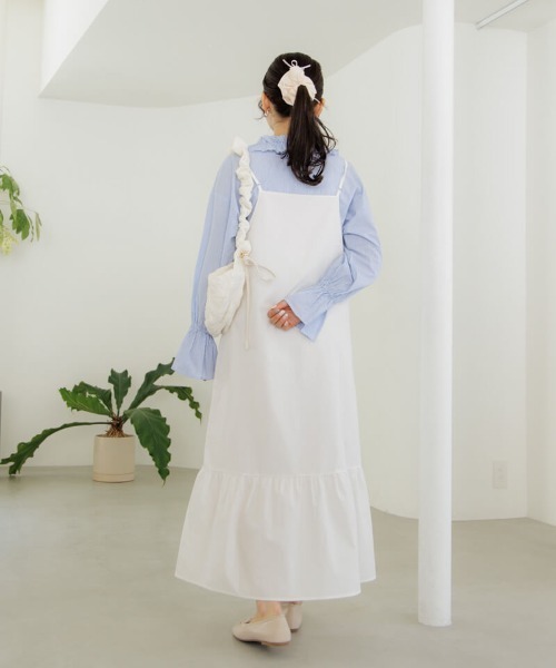 flower（フラワー）の「サニーキャミワンピース（ワンピース・レディース・イエロー/ホワイト・FREE）」の14枚目の写真