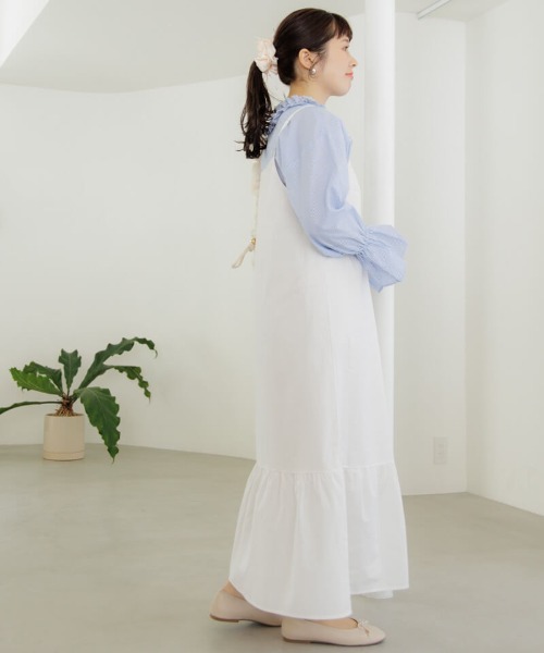 flower（フラワー）の「サニーキャミワンピース（ワンピース・レディース・イエロー/ホワイト・FREE）」の15枚目の写真