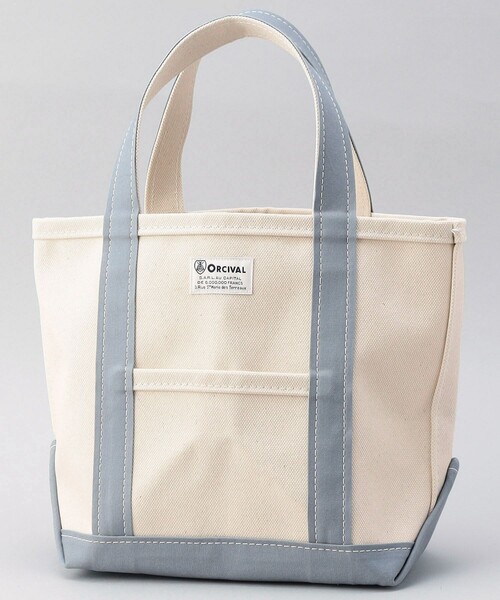 FREAK'S STORE（フリークスストア）の「ORCIVAL/オーシバル 限定展開　キャンバストート S（トートバッグ・レディース・ナチュラル/チャコールグレー/オフホワイト/サックスブルー/ダークグレー/ベージュ/キャメル/ライトグレー・ONE SIZE）」の8枚目の写真
