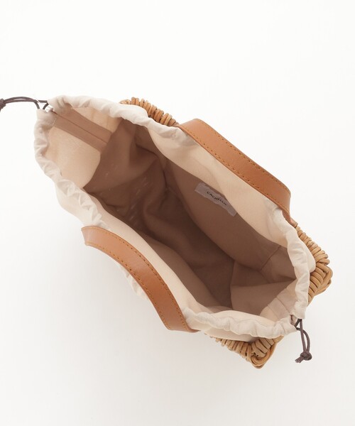 &Bridge（アンドブリッジ）の「cachellier(カシェリエ） 半月型かごバッグ小（BE）（ハンドバッグ・レディース・ナチュラル・99）」の4枚目の写真