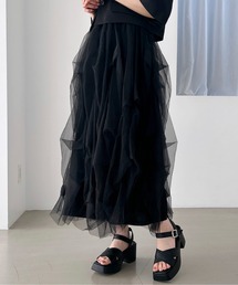 Heather | ボリュームチュールロングスカート　120001(スカート)