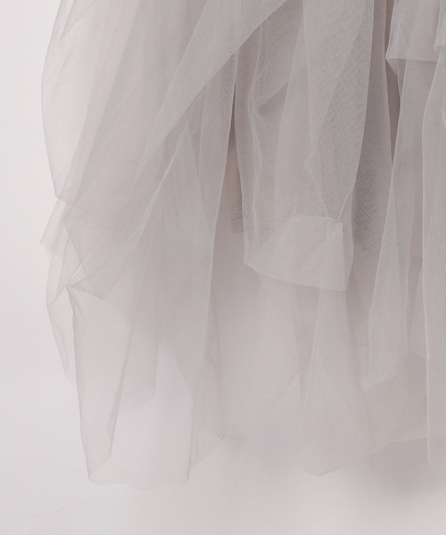 Heather（ヘザー）の「ボリュームチュールロングスカート　120001（スカート・レディース・グレー/アイボリー/ブラック・FREE）」の9枚目の写真