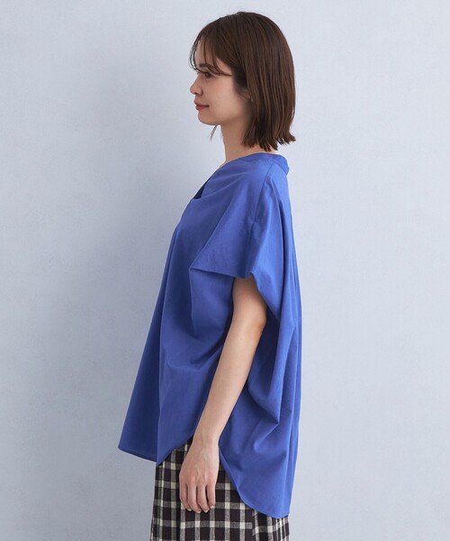 green label relaxing（グリーンレーベルリラクシング）の「ショルダータック ブラウス（シャツ/ブラウス・レディース・ホワイト/モカ/コバルトブルー/ネイビー・FREE）」の14枚目の写真