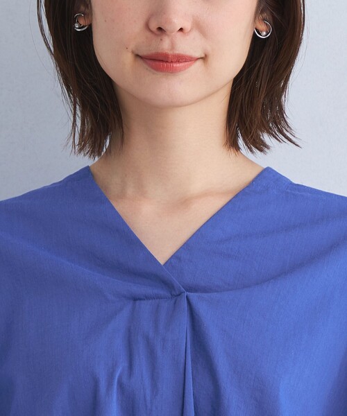 green label relaxing（グリーンレーベルリラクシング）の「ショルダータック ブラウス（シャツ/ブラウス・レディース・ホワイト/モカ/コバルトブルー/ネイビー・FREE）」の16枚目の写真