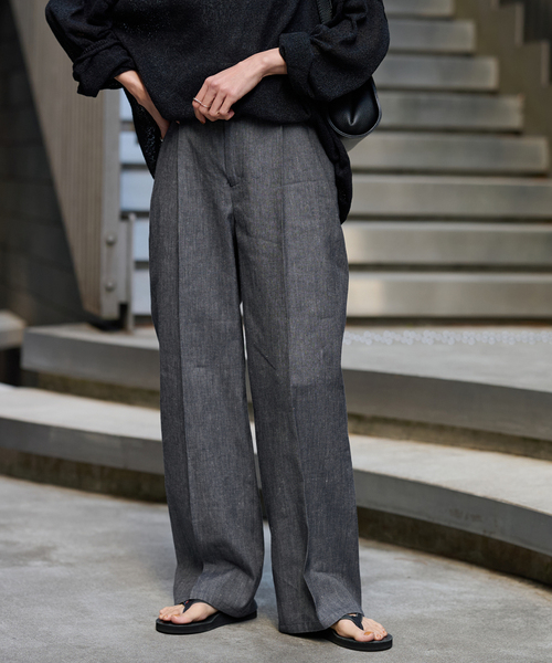 フレームワーク　リネンMIXストレートパンツ34 Amazon | [フレームワーク] 追加≫リネンレーヨンMIXストレート
