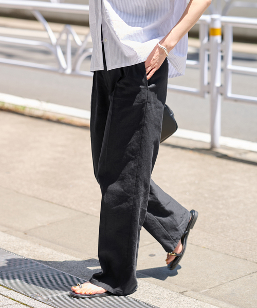 FRAMeWORK（フレームワーク）の「≪追加≫リネンMIXストレートパンツ