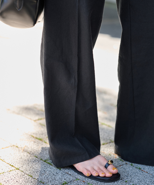 FRAMeWORK(フレームワーク)の「≪追加≫リネンMIXストレートパンツ(その他パンツ・レディース・ブラック/ホワイト/レッド/ネイビー・40/38/36/34)」の13枚目の写真